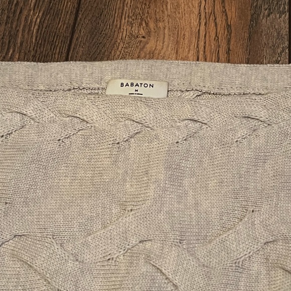 Babaton ecru merino wool boatneck sweater - Picture 5 of 15